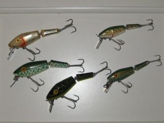 5 L&s Jointed Lures,  Bass Master 15,  Panfish,  Bt Sinker,  Usa,