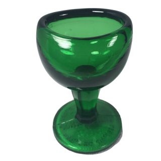 Vintage John Bull Forest Green Glass Eye Cup Patent 1917 Usa