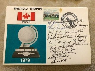 1979 Icc Trophy - Rare First Day Cover - Canada - Signed X 16 - Whole Team