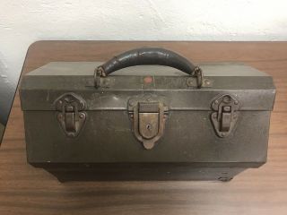 Very Early Vintage Kennedy Cantilever Toolbox/fishing Box Unique Style Rare