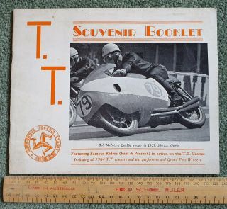 1964/5 Isle Of Man Tt Souvenir Booklet Famous Riders - - Very Rare - - Autographs