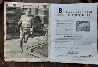 Rare Signed Steve Prefontaine Photo Beckett Letter Of Authenticity A23751