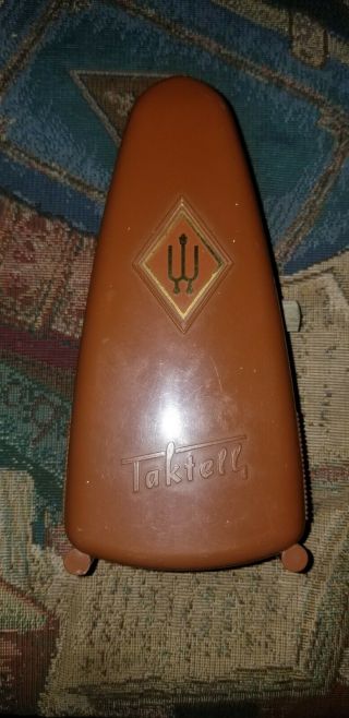 Vintage Wittner Taktell Metronome Made In Germany 6 Inch