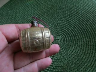 Antique German Christmas Ornament - Choice Feather Tree SIZE Wine Barrel 2