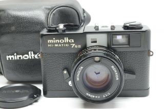 [rare Exc,  In Case] Minolta Hi Matic 7s Ii | Rokkor 40mm F/1.  7 Black Japan