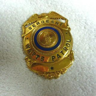 Vintage Antique Watts Patrol Badge