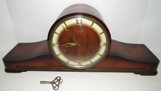 German Westminster Quarter Hour Westminster Chime Mantle Clock Big 8 - Day Rare