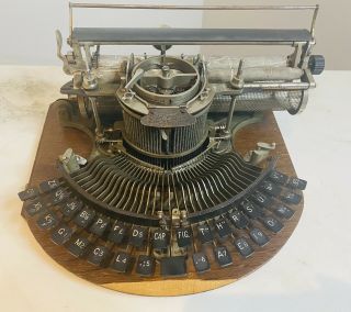 Antique Hammond Circular Keyboard Typewriter Rare - Serial 34581