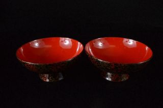 X9506: Japanese Wooden Wakasa Lacquer Ware Tea Bowl/dish Of Soup Tea Ceremony