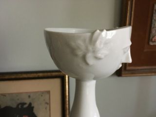 Rare Vintage signed Bjorn Wiinblad Rosenthal Studio Linie White Porcelain Vase 3