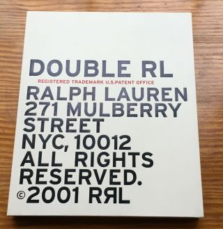 Rare Rrl 2001 Double Rl Hardcover Book Ralph Lauren Mulberry St.  Bruce Weber