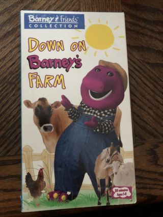 Barney & Friends Down On Barney’s Farm (vhs 1992) Timelife - - Rare - Ship N 24hr