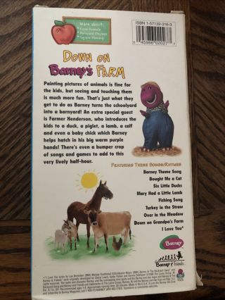 Barney & Friends Down On Barney’s Farm (VHS 1992) TIMELIFE - - RARE - SHIP N 24HR 2