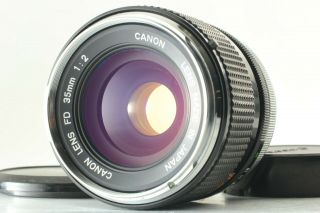 Rare " O " [near Mint] Canon Fd 35mm F2 Wide Angele Prime Mf Lens From Japan 74