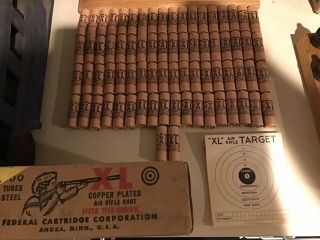 Vintage Federal Xl Steel Air Rifle Shot,  Copper Plated Bb 