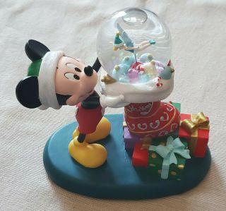 Rare Disney Store Exclusive Mickey Mouse Tinkerbell Snowglobe Snow Water Globe