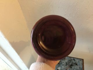 VINTAGE Empoli genie bottle antique purple hand blown glass GORGEOUS RARE 3