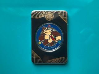 Nintendo Mario Challenge Coin Enterplay 2016 Silver Donkey Kong Dk Rare