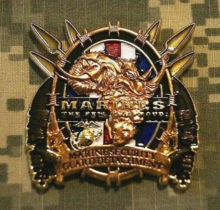 Rare Us Marine Corps Security Guard Det American Embassy Djibouti Challenge Coin