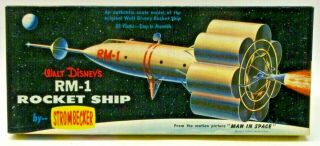 Rare 1957 Strombecker D34 - 100 Walt Disney Rm - 1 Rocket Ship Model Kit Parts