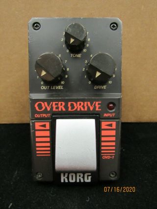 Vintage Rare Overdrive Pedal Korg Ovd1 1980 Guitar Effects Pedal (21680 - Ele - Ey)