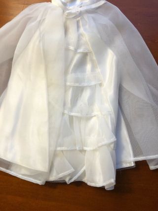 Vintage BARBIE - BRIDE ' S DREAM 947 White Satin Wedding Dress Gown 2