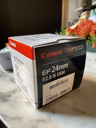 Canon Ef 24mm F/2.  8 Is Usm Wide Angle Prime Lens For Canon Eos Rarely