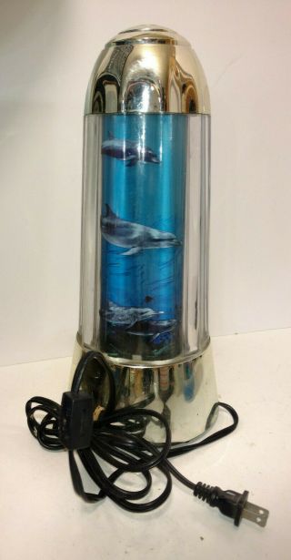 Rotating Dolphin Aquarium Lamp Spencers Gifts Rabbit Tanaka 1994 Rare