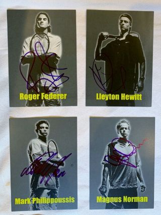 Roger Federer,  Safin,  Hewitt,  13 signed ATP 2001 autograph tennis cards RARE 2