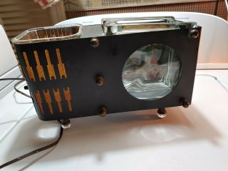 Rare Vintage 1950s Real Live Fish Bowl Television Tv Electric Lamp Metal Glass