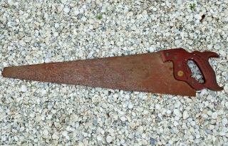 Vintage Henry Disston & Sons Hand Saw D - 23 Antique Tool 26 " Made In Usa