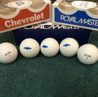 Rare Vintage Royal Master Golf Balls With Chev Logo One Dozen
