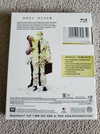 Office Space (1999) - Blu - ray w/ Fox Icons Slipcover OOP - Rare 2