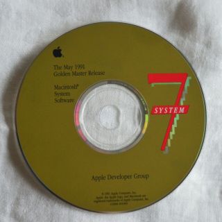 Rare Mac System 7 Golden Master Cd