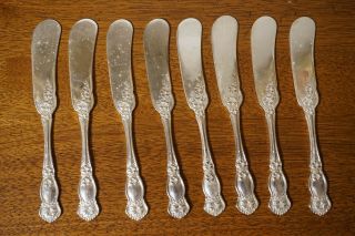 Wm Rogers 1910 Antique Silver - Plated Butter Knives,  8 Total