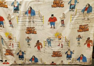 Rare Vintage Hulk Hogan Rock N Wrestling Cartoon Wwe Retro Flat Sheet