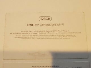 Apple iPad 6th Generation Wi - Fi - 128GB - RARE GOLD A1893 2