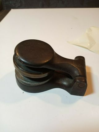 Rare Antique Hand Embosser Notary Public Seal Stamp Small Cast Iron Brass
