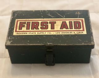 Vintage First Aid Kit - Golden State Supply Co.  - Unbelievably Cool And Rare