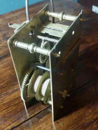 Very Rare Rope Driven " Pull Wind " 30 Hour Long Case Clock Movement.  Single Hand