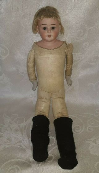 Antique Bisque Head Leather Body Doll Germany Psh 1899 16 " $33.  33