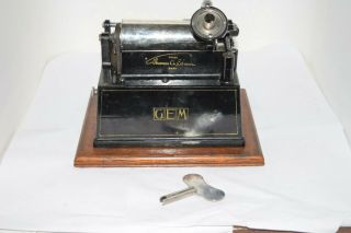 Rare Antique 1890’s Edison Gem Model B Cylinder Phonograph Player