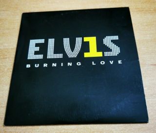 Elvis Presley Burning Love Rare Spanish Promo Cd Single Unique Cover Card Sleeve