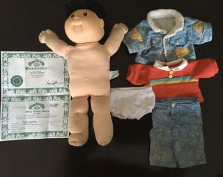 Vintage 1988 Cabbage Patch Kids Designer Line Boy With Birth Cert
