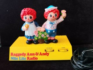 Vintage 1978,  Raggedy Ann And Andy Am Radio Night Lite Model 411