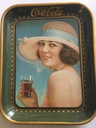 Authentic 1921 Coca - Cola Serving Tray " Summer Girl " - Rare