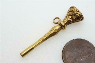 Antique Victorian English Gold Filled Bloodstone Watch Key Fob $1 No Res