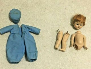 Vintage Vogue Ginny Type Doll Red Head,  More,  Parts Repair,  Vogue Dutch Outfit