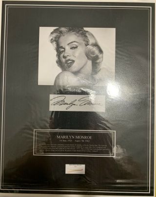 Marilyn Monroe Legends Authentic Hair Lock With Rare Signed Documents Certicate