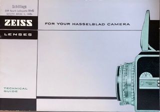 Very Rare Hasselblad 1000f Zeiss Lens Brochure